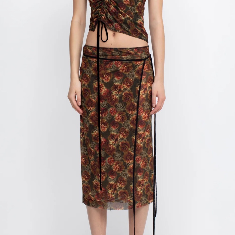 NWT Nola Wrap Midi Skirt
